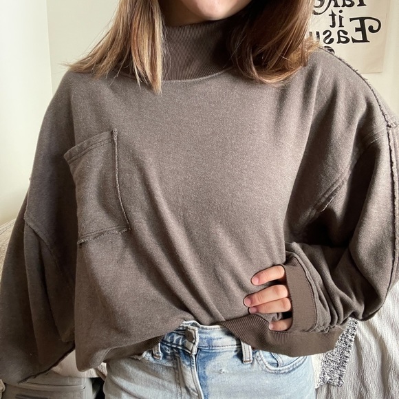 NWT Free People Rae Pullover / Wild Truffle - Picture 11 of 13